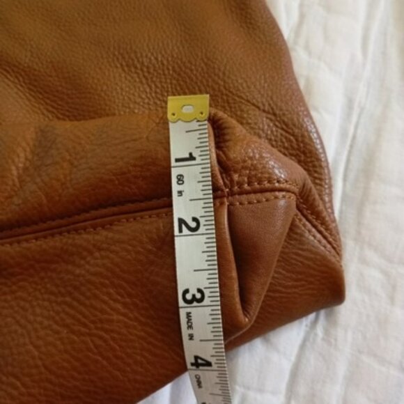 Michael Kors Brown Leather Shoulder Bag With Chain Straps & MK Logo Lining Women - Picture 12 of 14